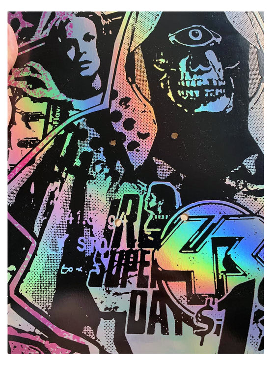 PRENTLER X TMRWLND Skateboard ( Holographic )