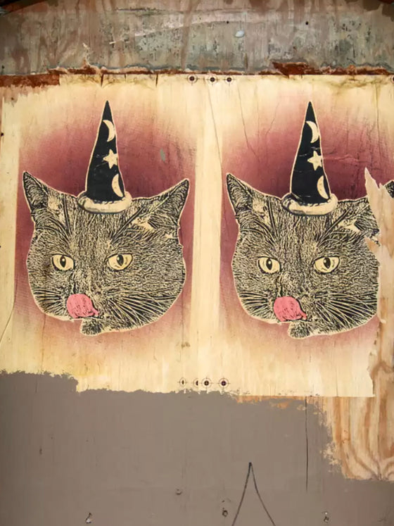 CAT GODS X TMRWLND SKATEBOARD ( Holographic Green )