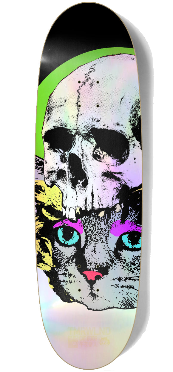 CAT GODS X TMRWLND SKATEBOARD ( Holographic Green )